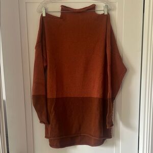 Tahari Rust Cowl Neck Sweater